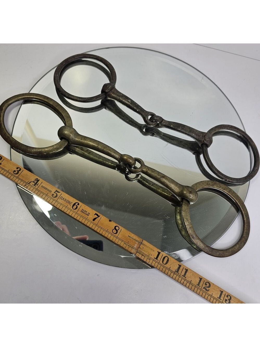 Old Hand Made O Ring Snaffle Horse Bridle Bits One Is Stamped Set Of 2